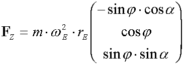 Centrifugal force formula